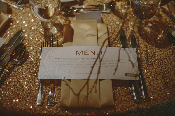 white and gold winter wedding at Fairmont Banff Springs, photo by Gabe McClintock | via junebugweddings.com