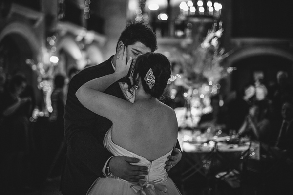 white and gold winter wedding at Fairmont Banff Springs, photo by Gabe McClintock | via junebugweddings.com