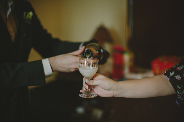 white and gold winter wedding at Fairmont Banff Springs, photo by Gabe McClintock | via junebugweddings.com