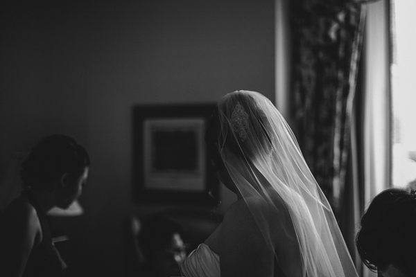 white and gold winter wedding at Fairmont Banff Springs, photo by Gabe McClintock | via junebugweddings.com