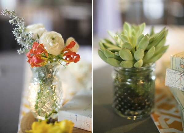 bright yellow and orange summer wedding in Atlanta, photo by Paperlily Photography | via junebugweddings.com