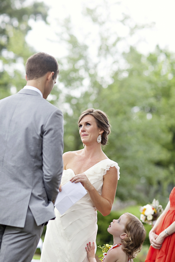 bright yellow and orange summer wedding in Atlanta, photo by Paperlily Photography | via junebugweddings.com