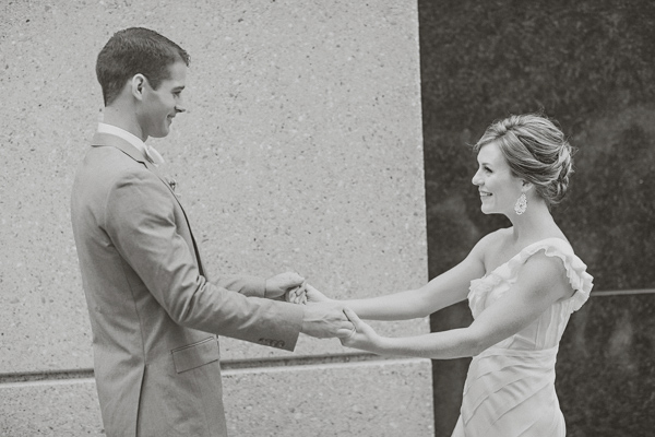 bright yellow and orange summer wedding in Atlanta, photo by Paperlily Photography | via junebugweddings.com