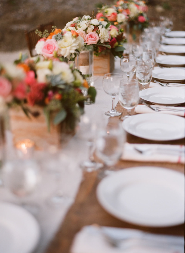 coral and teal California wedding from XOXO Bride with photos by Raya Carlisle | via junebugweddings.com (13)