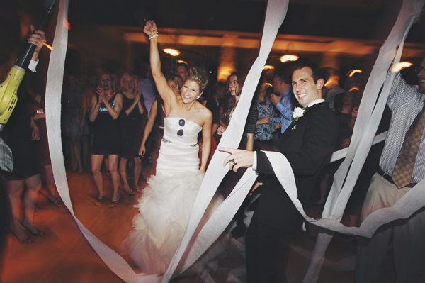 modern elegant gold and black wedding at Legend at Bergamont, photo by DWJohnson Studio | via junebugweddings.com