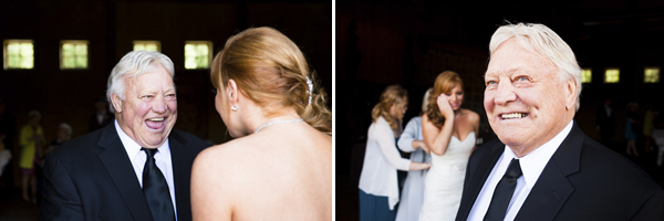 peach, coral, grey wedding at Swiftwater Cellars, photo by La Vie Photography | via junebugweddings.com