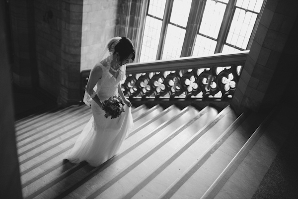 pink and purple wedding in Toronto at Arcadian Loft, photo by Aron Goss Photography | via junebugweddings.com