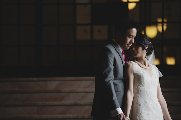 pink and purple wedding in Toronto at Arcadian Loft, photo by Aron Goss Photography | via junebugweddings.com