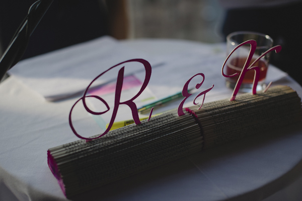 pink and purple wedding in Toronto at Arcadian Loft, photo by Aron Goss Photography | via junebugweddings.com