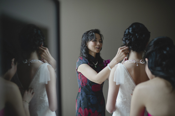 pink and purple wedding in Toronto at Arcadian Loft, photo by Aron Goss Photography | via junebugweddings.com