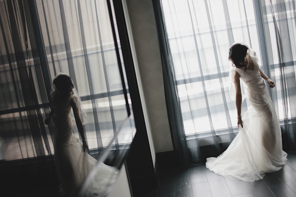 pink and purple wedding in Toronto at Arcadian Loft, photo by Aron Goss Photography | via junebugweddings.com