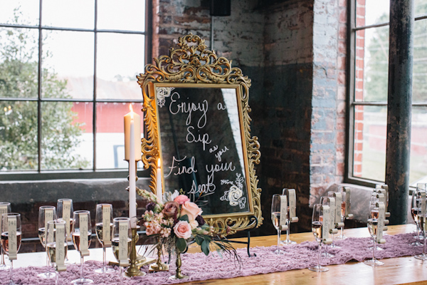 romantic blush and gold wedding inspiration shoot with photos by Vue Photography | via junebugweddings.com