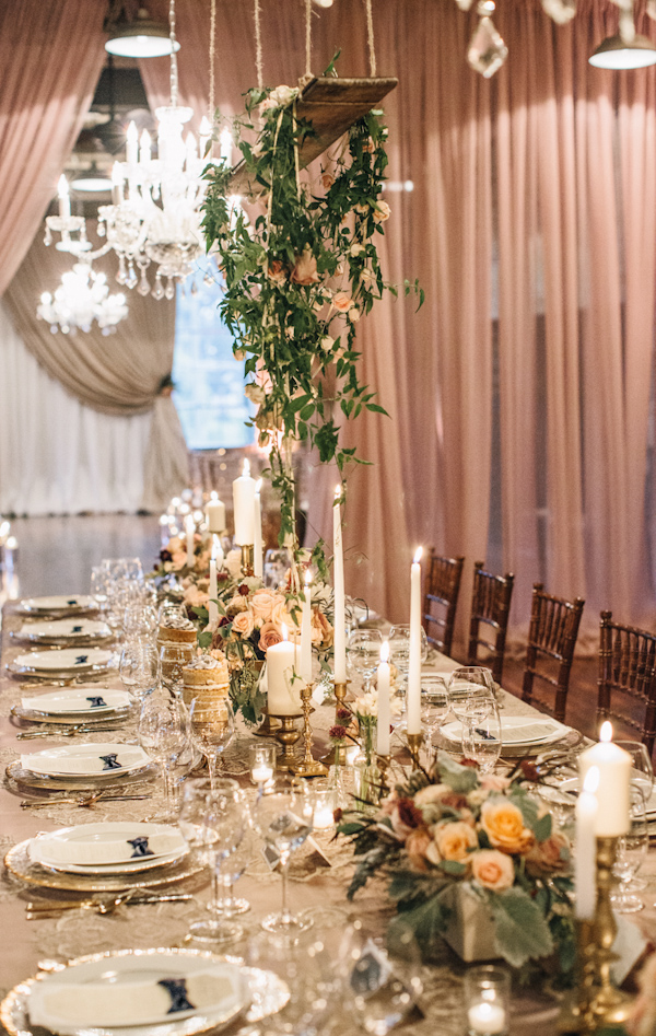 romantic blush and gold wedding inspiration shoot with photos by Vue Photography | via junebugweddings.com