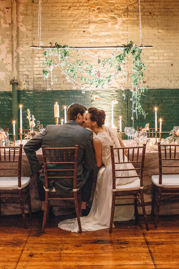 romantic blush and gold wedding inspiration shoot with photos by Vue Photography | via junebugweddings.com