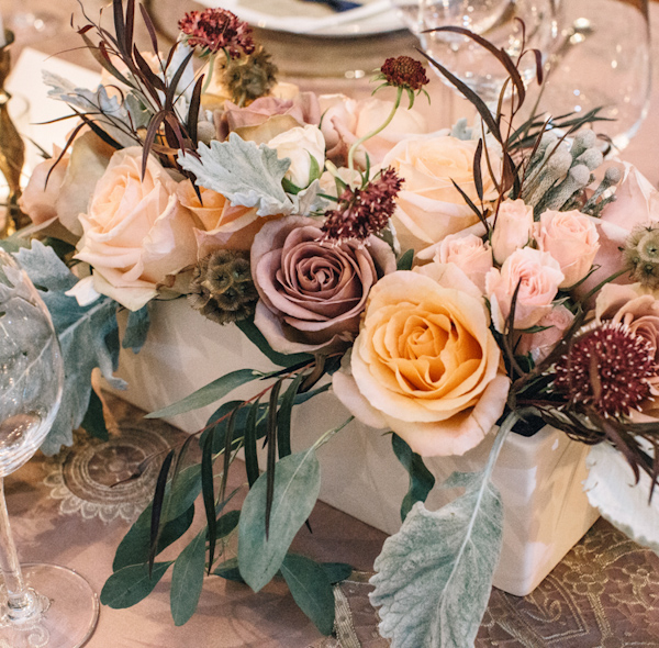 romantic blush and gold wedding inspiration shoot with photos by Vue Photography | via junebugweddings.com