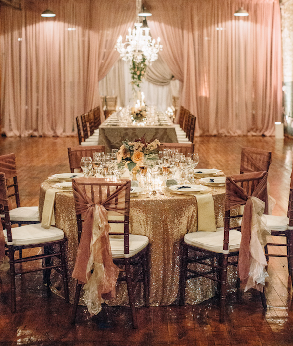 romantic blush and gold wedding inspiration shoot with photos by Vue Photography | via junebugweddings.com