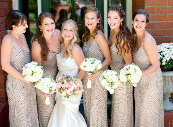 pink and cream wedding at the Big Canyon Country Club, photo by Troy Grover Photographers | via junebugweddings.com (24)