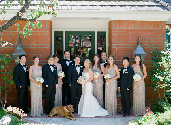 pink and cream wedding at the Big Canyon Country Club, photo by Troy Grover Photographers | via junebugweddings.com (23)