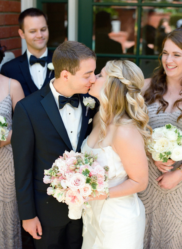 pink and cream wedding at the Big Canyon Country Club, photo by Troy Grover Photographers | via junebugweddings.com (22)