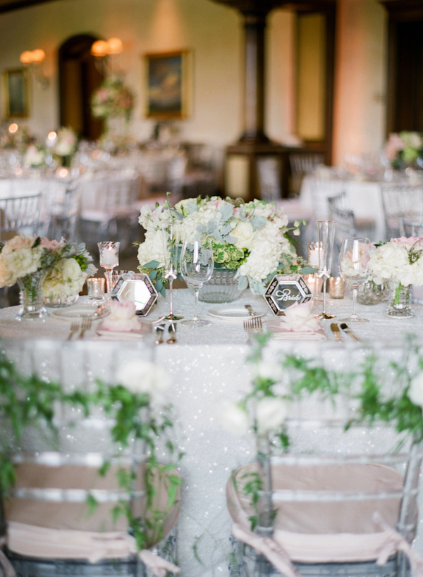 pink and cream wedding at the Big Canyon Country Club, photo by Troy Grover Photographers | via junebugweddings.com (9)
