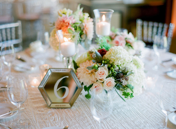 pink and cream wedding at the Big Canyon Country Club, photo by Troy Grover Photographers | via junebugweddings.com