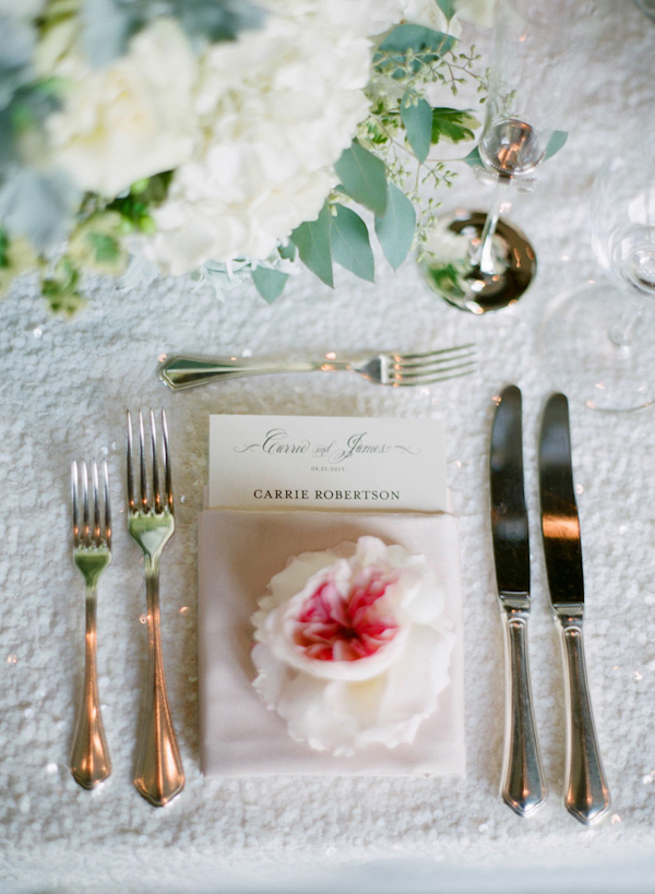 pink and cream wedding at the Big Canyon Country Club, photo by Troy Grover Photographers | via junebugweddings.com