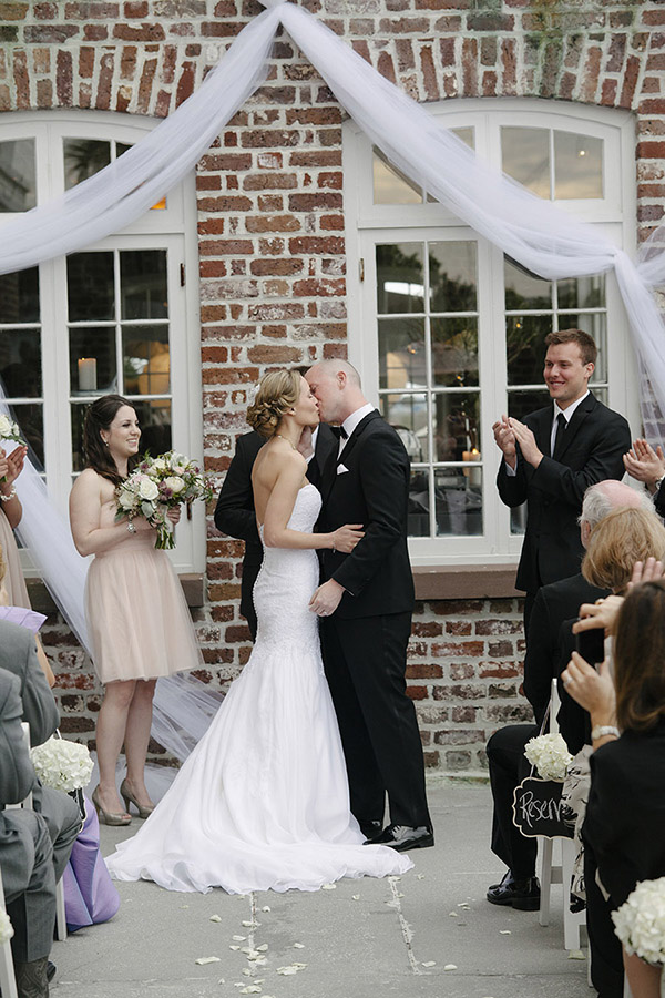 grey and cream wedding at The Historic Rice Mill, Charleston, South Carolina - photo by Paige Winn Photo | via junebugweddings.com