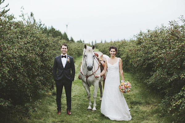 rustic and stylish wedding at Saskatoon Farm in Calgary, Alberta - Rowan Jane Photography | via junebugweddings.com