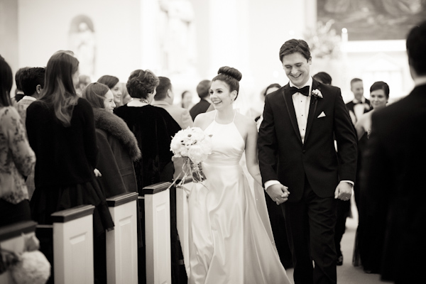 black, white, gold and silver New Year's Eve wedding, photos by Asya Photography | via junebugweddings.com