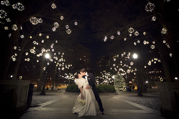 black, white, gold and silver New Year's Eve wedding, photos by Asya Photography | via junebugweddings.com