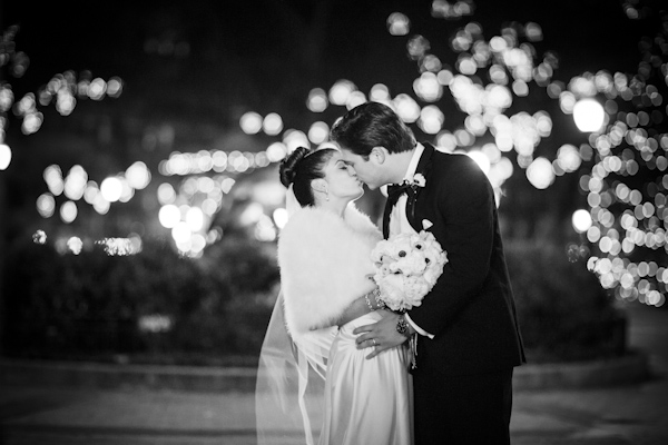 black, white, gold and silver New Year's Eve wedding, photos by Asya Photography | via junebugweddings.com