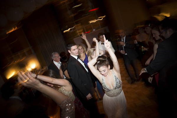 black, white, gold and silver New Year's Eve wedding, photos by Asya Photography | via junebugweddings.com