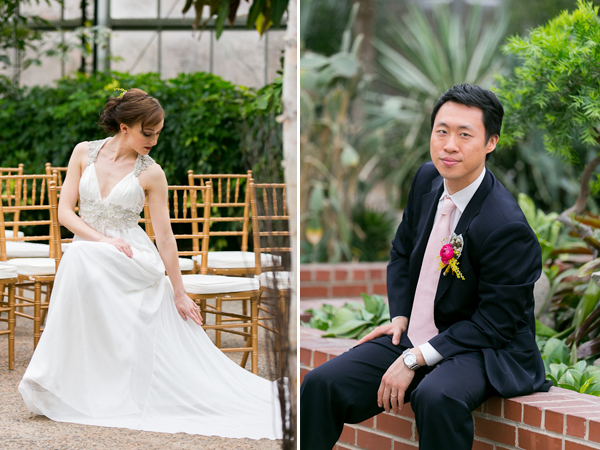 botanical inspiration photo shoot at the Philadelphia Horticultural Center, photos by Lindsay Docherty Photography | via junebugweddings.com