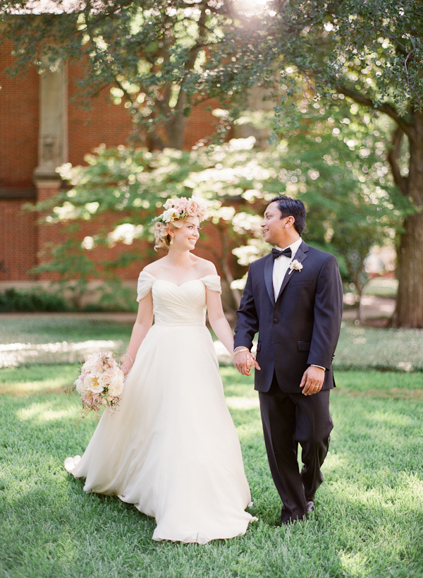 floral crown bridal style with photos from Taylor Lord Photography | via junebugweddings.com