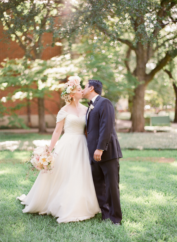 floral crown bridal style with photos from Taylor Lord Photography | via junebugweddings.com