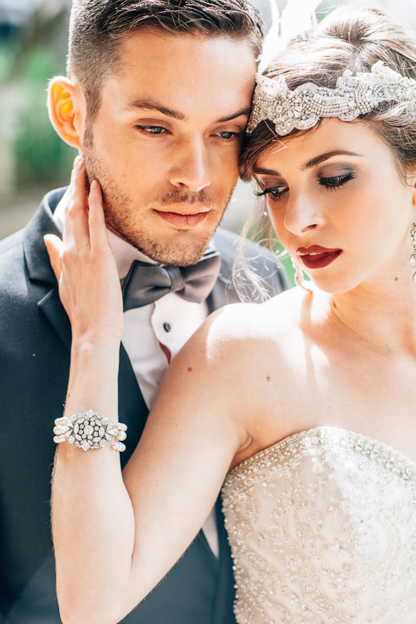 glamourous vintage plum Inspiration photo shoot from Heather Elizabeth Photography | via junebugweddings.com