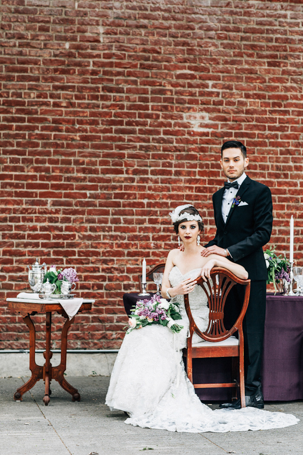 glamourous vintage plum Inspiration photo shoot from Heather Elizabeth Photography | via junebugweddings.com 