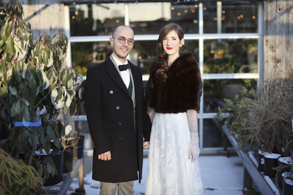 warm and cozy winter wedding, photo by Alison Conklin Photography | via junebugweddings.com