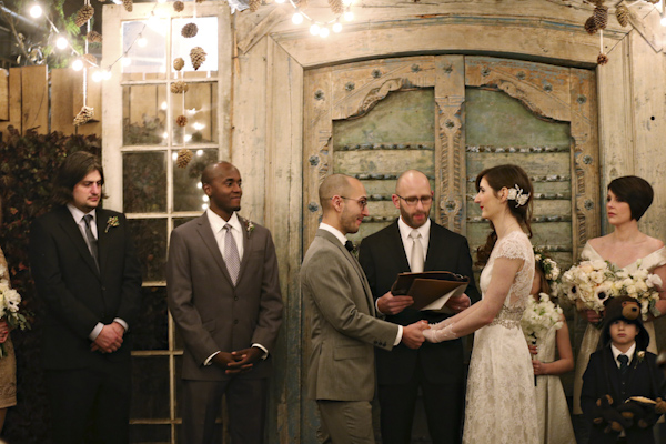 warm and cozy winter wedding, photo by Alison Conklin Photography | via junebugweddings.com