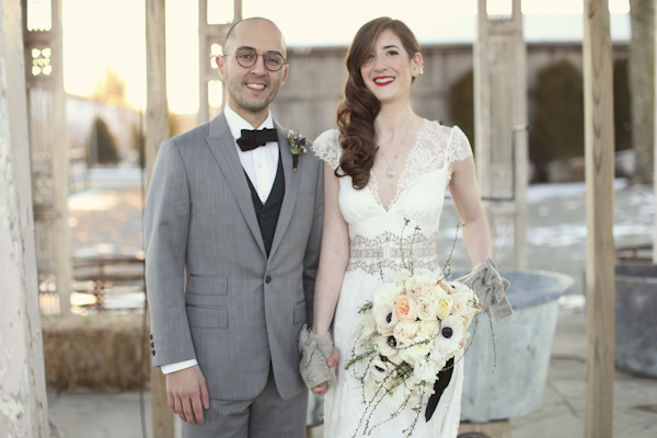 warm and cozy winter wedding, photo by Alison Conklin Photography | via junebugweddings.com