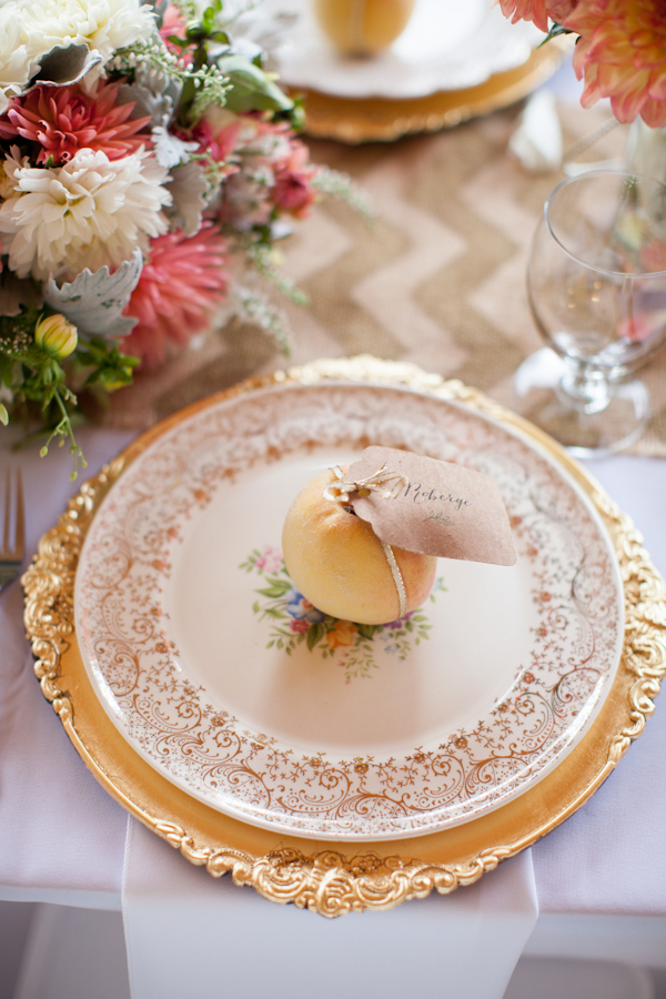 peach and cream rustic winery wedding in Naramata, BC with photos by Whitney Lane Photography | via junebugweddings.com