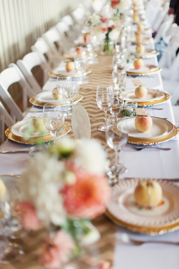 peach and cream rustic winery wedding in Naramata, BC with photos by Whitney Lane Photography | via junebugweddings.com