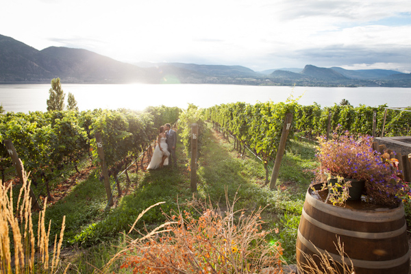 peach and cream rustic winery wedding in Naramata, BC with photos by Whitney Lane Photography | via junebugweddings.com