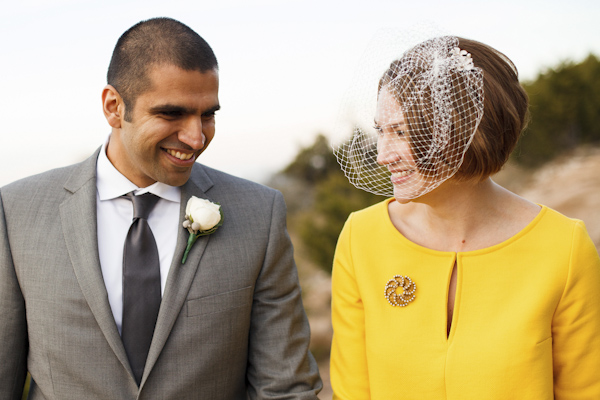 yellow and gray elopement wedding in Austin, Texas - Jake Holt Photography | via junebugweddings.com