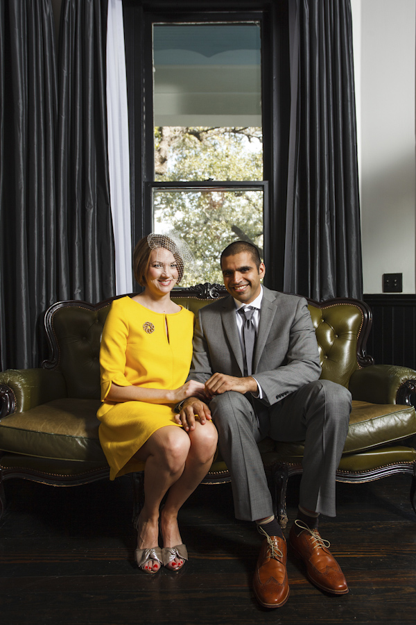 yellow and gray elopement wedding in Austin, Texas - Jake Holt Photography | via junebugweddings.com