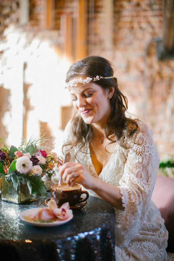 boho chic wedding inspiration photo shoot, photo by Kimberly Chau Photography | via junebugweddings.com