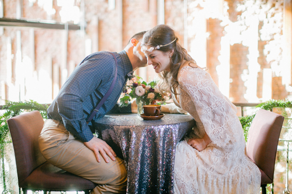 boho chic wedding inspiration photo shoot, photo by Kimberly Chau Photography | via junebugweddings.com