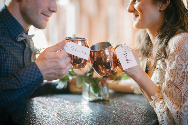 boho chic wedding inspiration photo shoot, photo by Kimberly Chau Photography | via junebugweddings.com