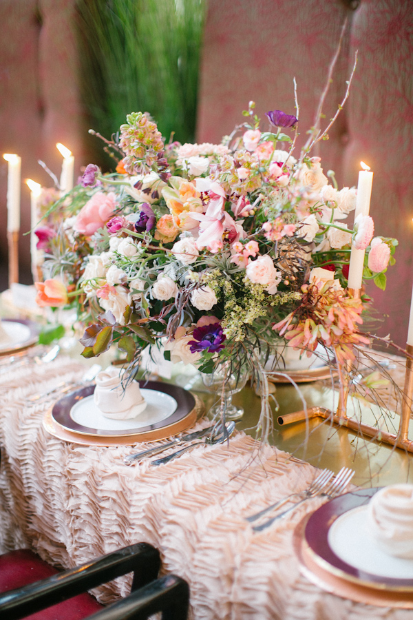 boho chic wedding inspiration photo shoot, photo by Kimberly Chau Photography | via junebugweddings.com