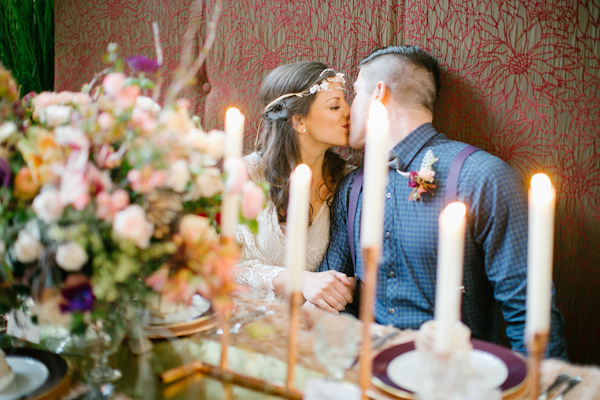 boho chic wedding inspiration photo shoot, photo by Kimberly Chau Photography | via junebugweddings.com